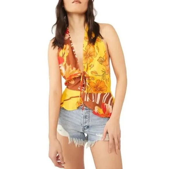 NWT Free People hot tropic tank top S - Picture 1 of 9